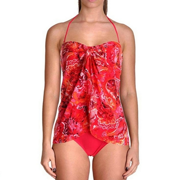 RALPH LAUREN Flyaway Strapless Swimsuit size 4